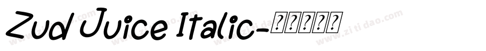 Zud Juice Italic字体转换